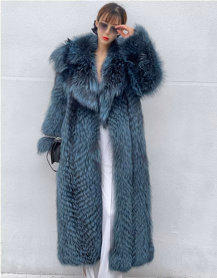 Zonxancustom Luxuriöser, doppelseitiger Kaschmir-Peacoat-Gürtel, langer Winter-Woll-Trenchcoat für Damen